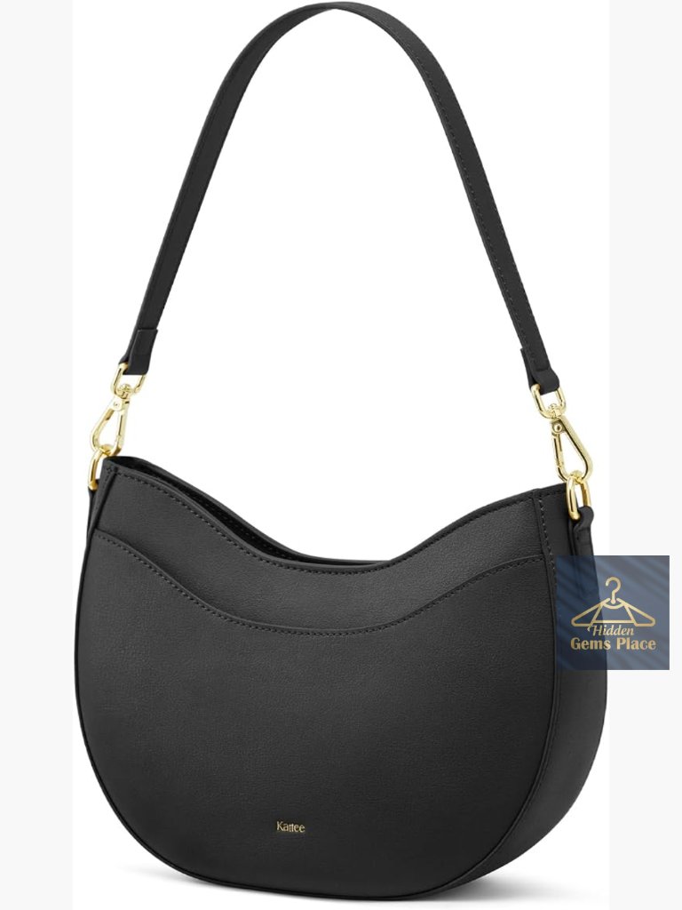 Small Leather Crossbody Purse With Detachable Straps, Soft Hobo Shoulder Bag